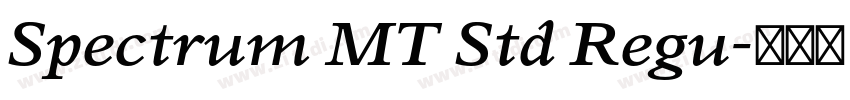 Spectrum MT Std Regu字体转换